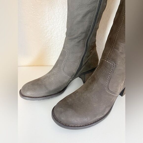 Paul Green Kendra Tall Buckle Brown Leather Boots 6/ US Size 8 to 8.5 - Picture 5 of 12